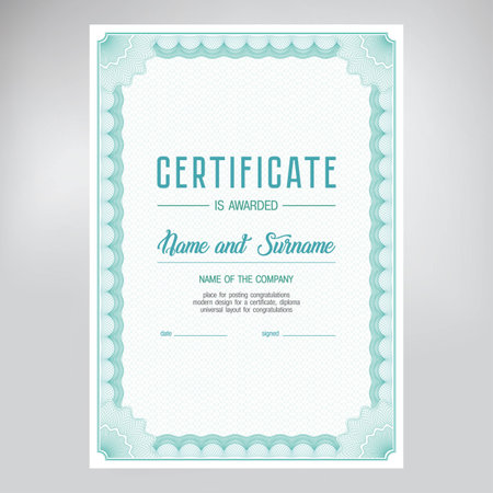 Design of certificate, modern geometric designのイラスト素材