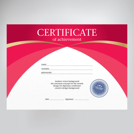 Design of certificate, diploma, modern geometric designのイラスト素材