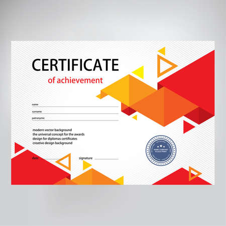 Design of certificate, diploma, modern geometric designのイラスト素材