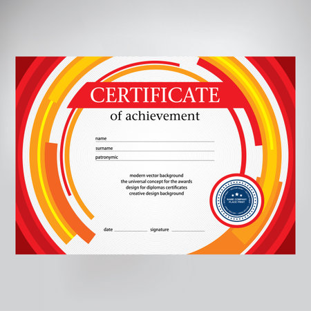 Design of certificate, modern geometric designのイラスト素材