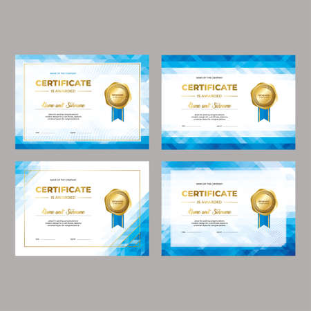 Design of certificate, modern geometric designのイラスト素材