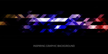 Inspirational geometric background for screen saver, stylish and dynamic design.