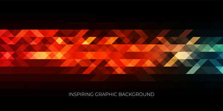 Inspirational geometric background for screen saver, stylish and dynamic design.のイラスト素材