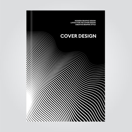 Cover design for presentations and advertising, creative layout of booklet cover, catalog, flyer, fashionable background for text and photoのイラスト素材