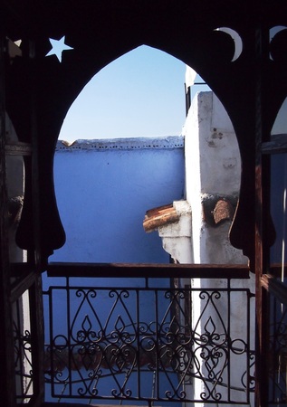 Arabic window in Moroccoの写真素材