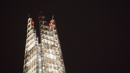 Top of The Shard at nightの写真素材