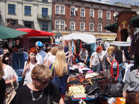 Krakow, Poland - June 05, 2016: Flea market in Kazimierz, the Jewish quarter of Krakowのeditorial素材