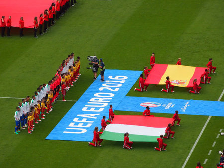 Paris, France - June 27, 2016: Italy beat Spain 2-0 to knock them out of the Euros