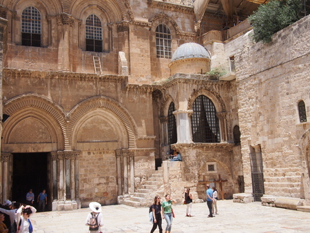 Jerusalem, Israel - 02 June, 2017: Outside the Church of Holy Sephulcreのeditorial素材