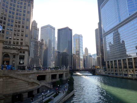 Skyline view in Chicagoの写真素材