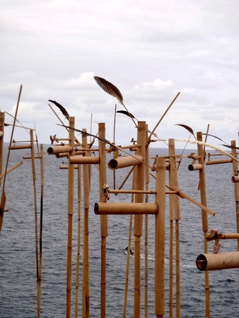 Old fashioned bamboo wind indicatorsの写真素材