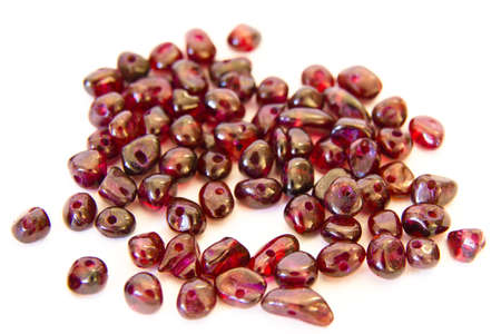 Garnet beadsの写真素材