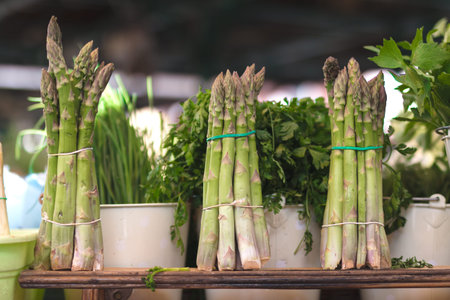 Fresh asparageusの写真素材