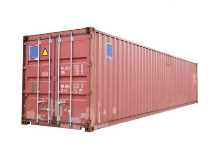 Red container cut white background In order to be easy to useの写真素材