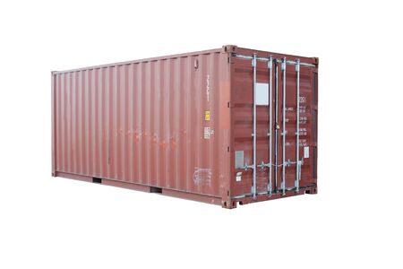 Red container cut white background In order to be easy to useの写真素材