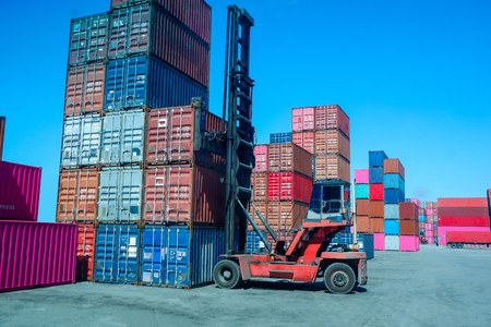 Load container into the yardのeditorial素材