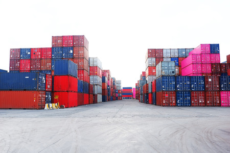 Container yard For import and exportのeditorial素材