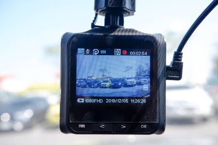 Car surveillance cameras for driving safetyの写真素材