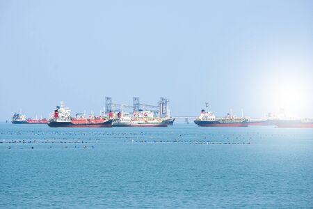 Cargo ship for international import and exportの写真素材