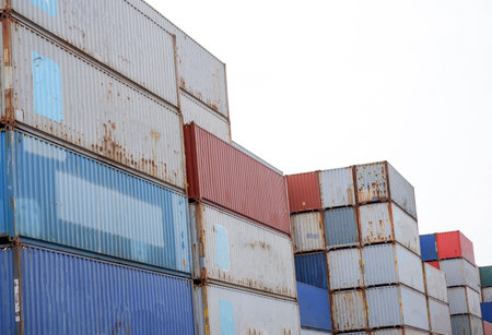 Industrial packing area for transportation, import-export business