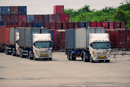Container trucks for transportation and transportation import and export