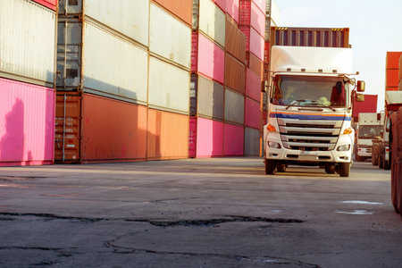 trucks from the point of view of transportationの写真素材