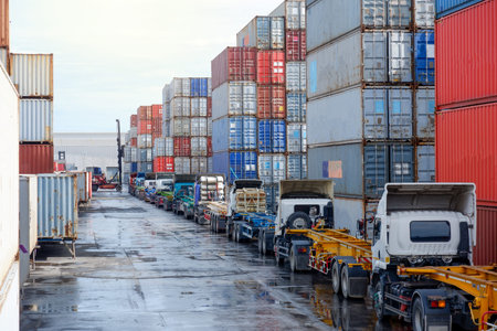 Pictures of container lift trucks and trucks
