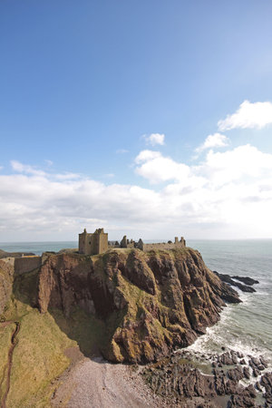 Dunnottar Castle ruins, South of Aberdeen, Scotlandの写真素材
