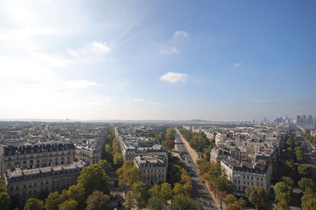 View of Paris from the Arc de Triompheの写真素材