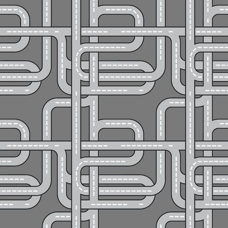 Roads. Seamless vector pattern (background).のイラスト素材
