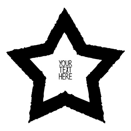 Black Star. Isolated vector object on white background.のイラスト素材