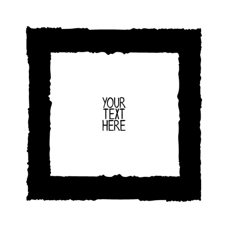 Black square. Isolated vector object on white background.のイラスト素材