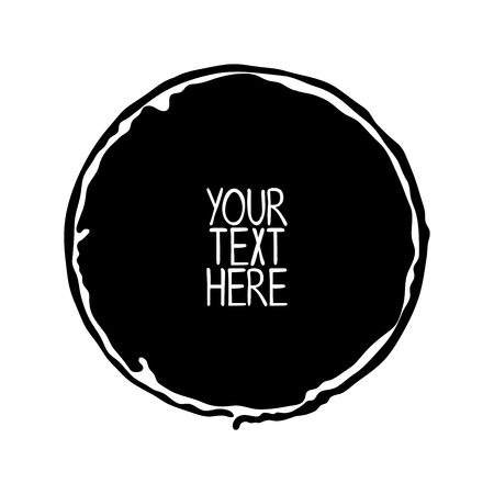 Round frame. Your text here. Isolated vector object on white background.のイラスト素材