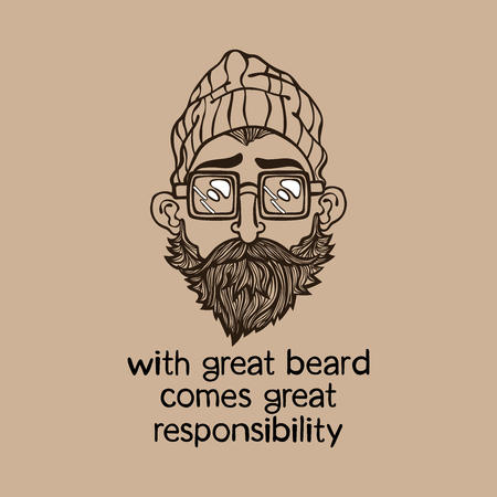 Beard quote icon.のイラスト素材
