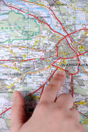 Warsaw on the map