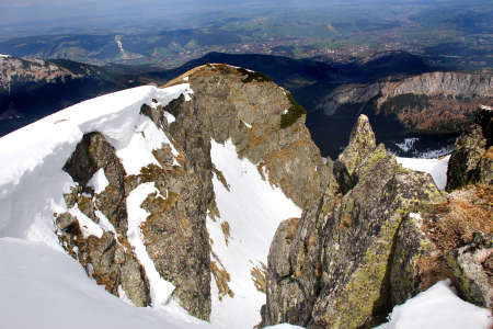 The expansive view of the winter photographed from Kasprowy (Tatra Mountains)の写真素材