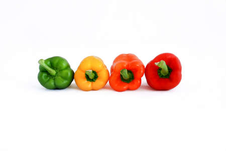 Peppers in four colorsの写真素材
