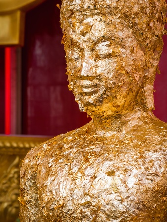 Buddha covered in gold leafの写真素材
