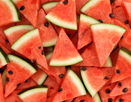 Slices of watermelon as background.の写真素材