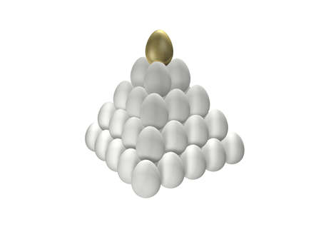 golden egg easter pyramid の写真素材