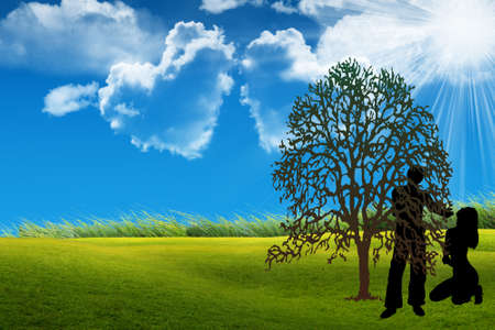 heart love cloud の写真素材