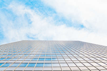 abstract glass skyscraper. Glass wall of office buildings. modern glass silhouettes. Modern office. の写真素材
