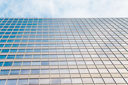 abstract glass skyscraper. Glass wall of office buildings. modern glass silhouettes. Modern office. の写真素材