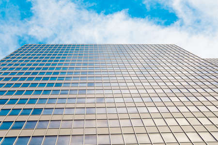 abstract glass skyscraper. Glass wall of office buildings. modern glass silhouettes. Modern office. の写真素材