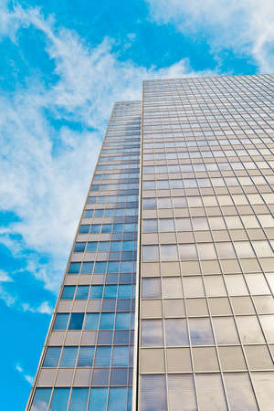 abstract glass skyscraper. Glass wall of office buildings. modern glass silhouettes. Modern office. の写真素材