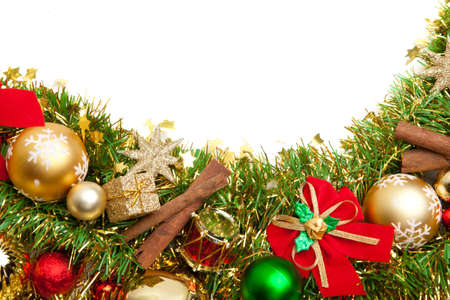 Christmas festive decoration.card backgroundの写真素材