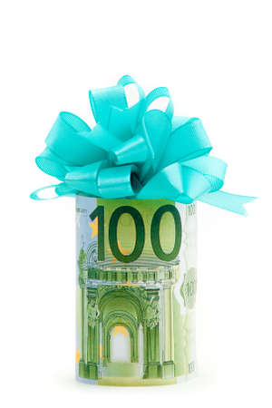100 euro money giftの写真素材