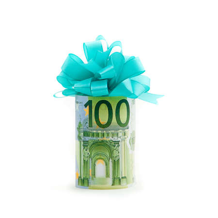 100 euro money giftの写真素材