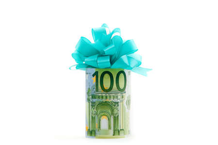 100 euro money giftの写真素材