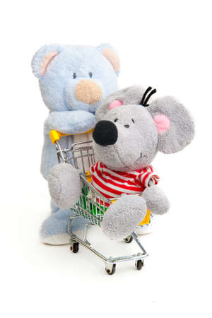 Teddy bear . Isolated over white. の写真素材